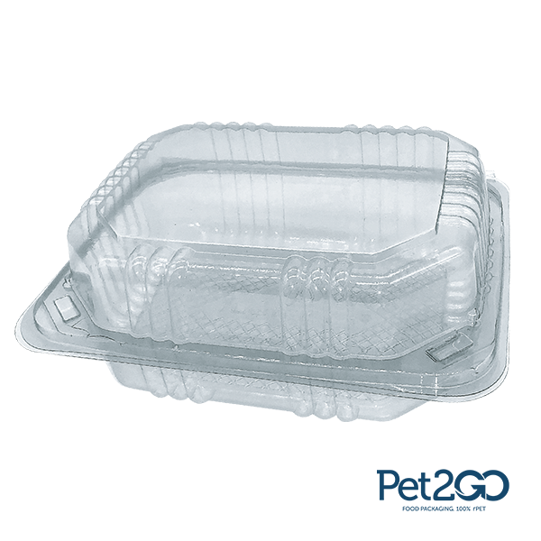 Envase plástico rectangular 39oz - rPET - Pet2Go Venezuela
